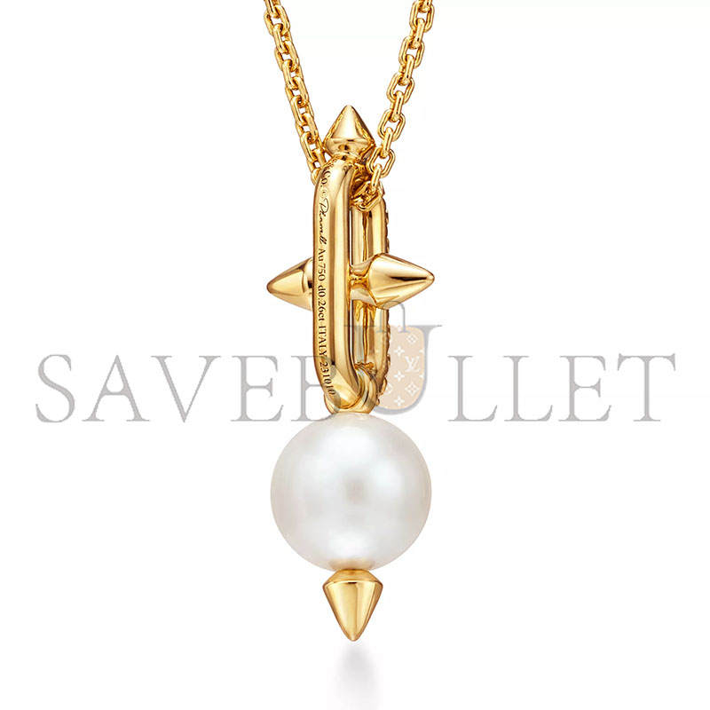 TIFFANY TITAN BY PHARRELL WILLIAMSPEARL PENDANT IN YELLOW GOLD WITH DIAMONDS 73122104